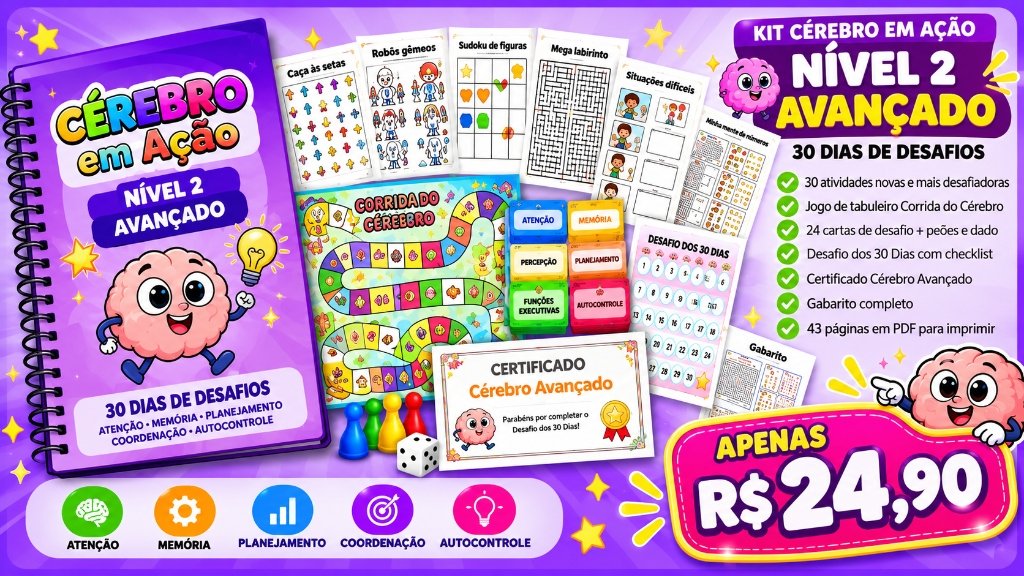 Kit Cérebro em Ação Nível 2 Avançado